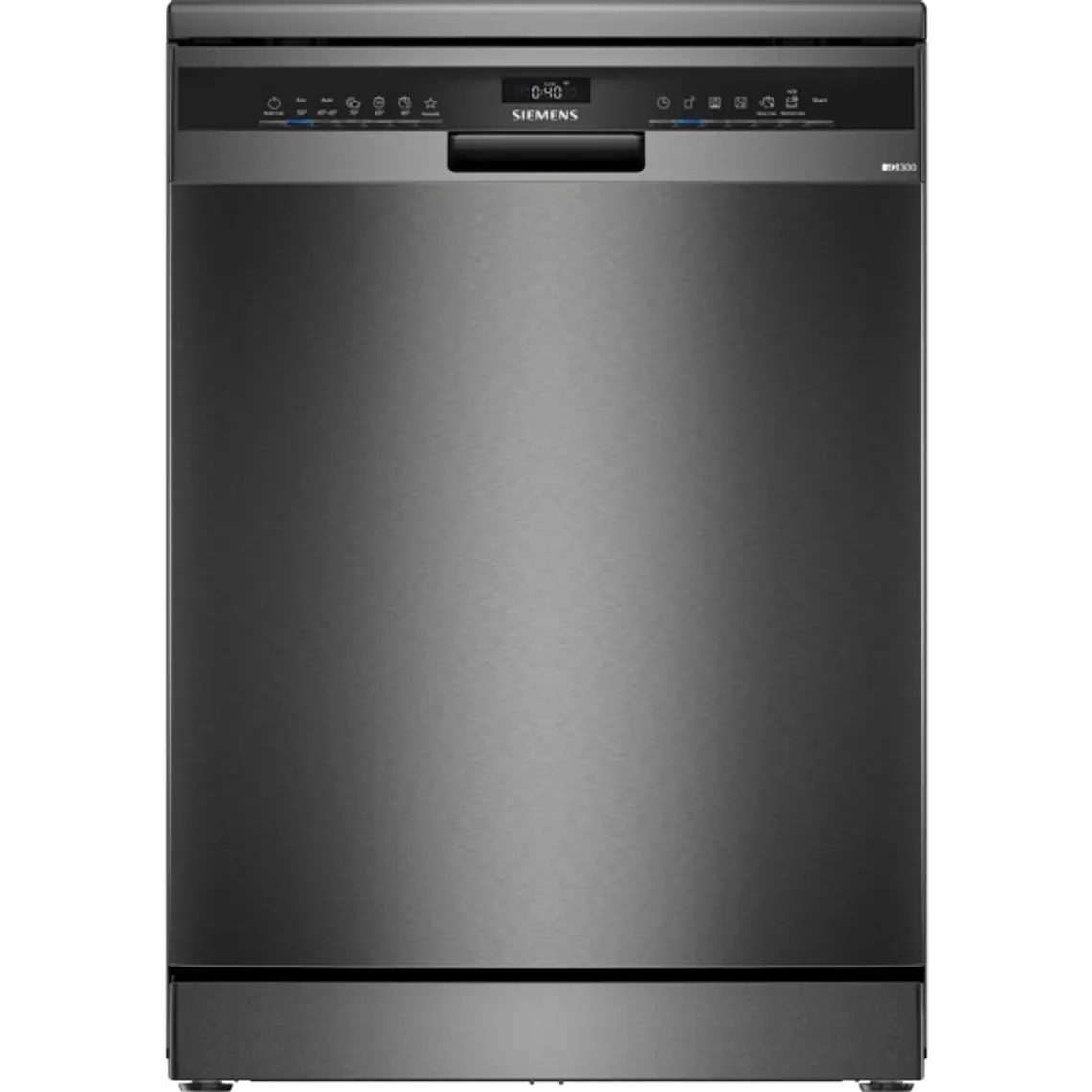 SIEMENS iQ300, Lavavajillas de libre instalación, 60 cm, Acero negro antihuellas 1