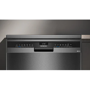 SIEMENS iQ300, Lavavajillas de libre instalación, 60 cm, Acero negro antihuellas
