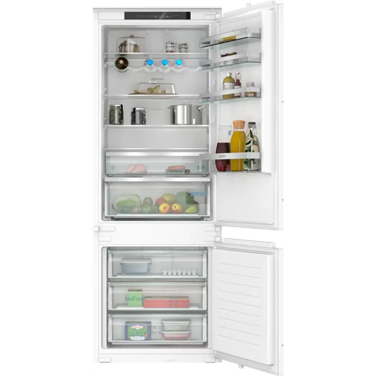 SIEMENS iQ300, Refrigerador combi integrable, 193.5 x 69.1 cm, Puerta deslizante 1