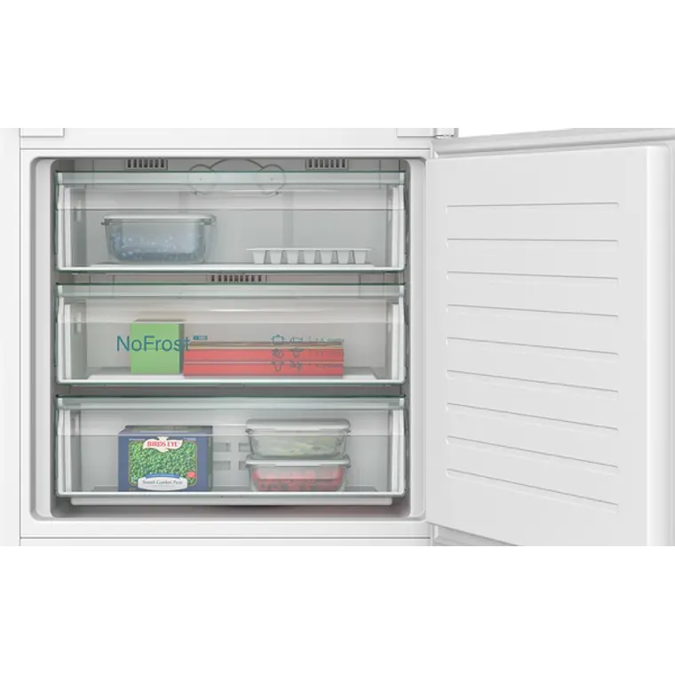 SIEMENS iQ300, Refrigerador combi integrable, 193.5 x 69.1 cm, Puerta deslizante 5