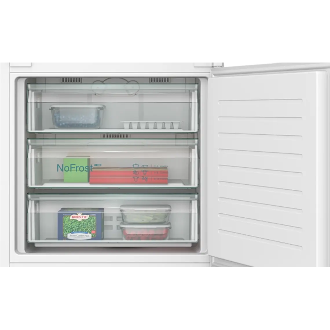 SIEMENS iQ300, Refrigerador combi integrable, 193.5 x 70.8 cm, Puerta fija 4
