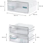 SIEMENS iQ300, Refrigerador combi integrable, 193.5 x 55.8 cm, Puerta fija - Miniatura 7