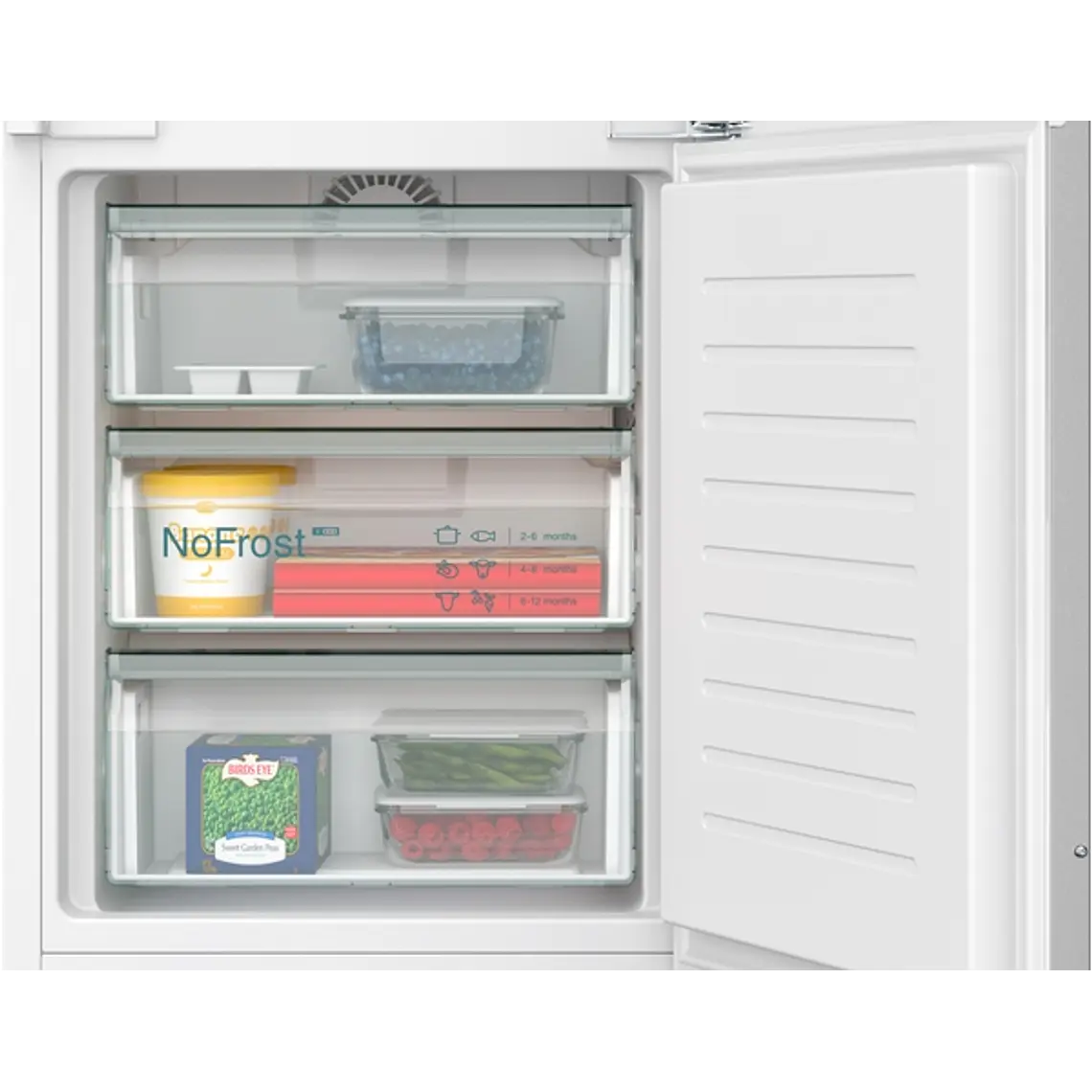 SIEMENS iQ300, Refrigerador combi integrable, 193.5 x 55.8 cm, Puerta fija 5