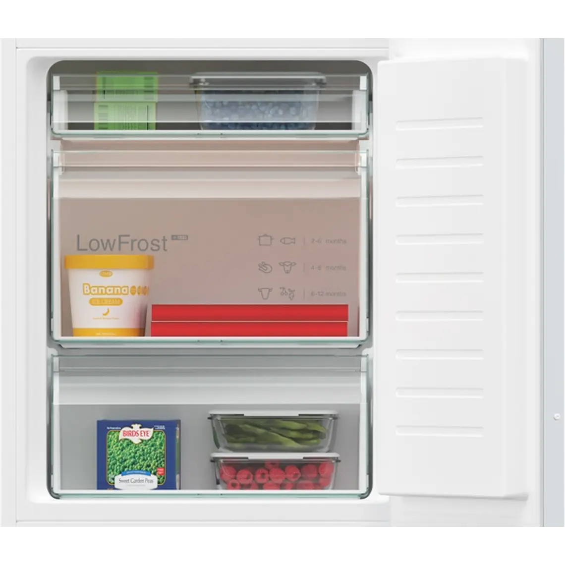 SIEMENS iQ300, Refrigerador combi integrable, 177.2 x 54.1 cm, Puerta deslizante 4