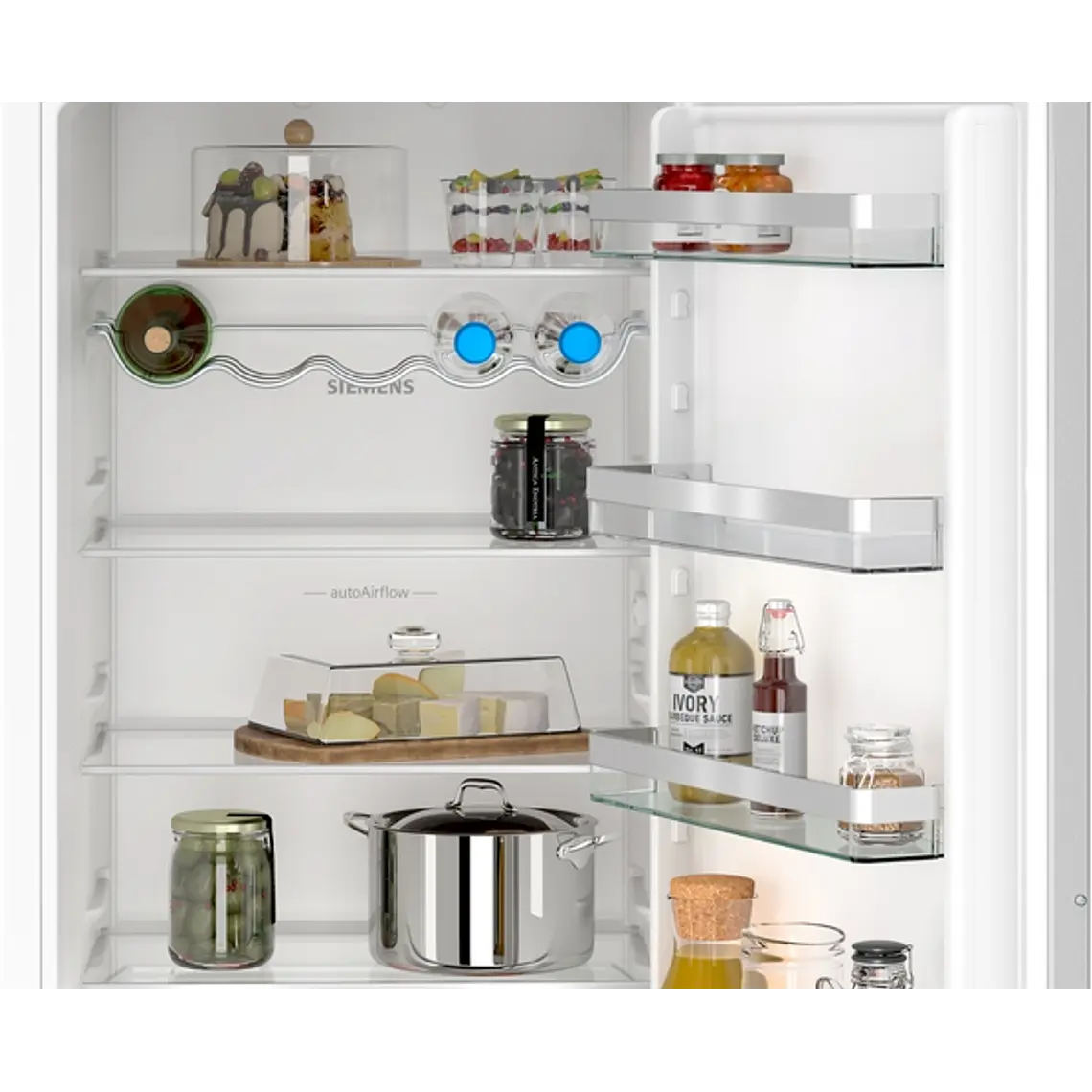 SIEMENS iQ300, Refrigerador combi integrable, 177.2 x 54.1 cm, Puerta deslizante 3