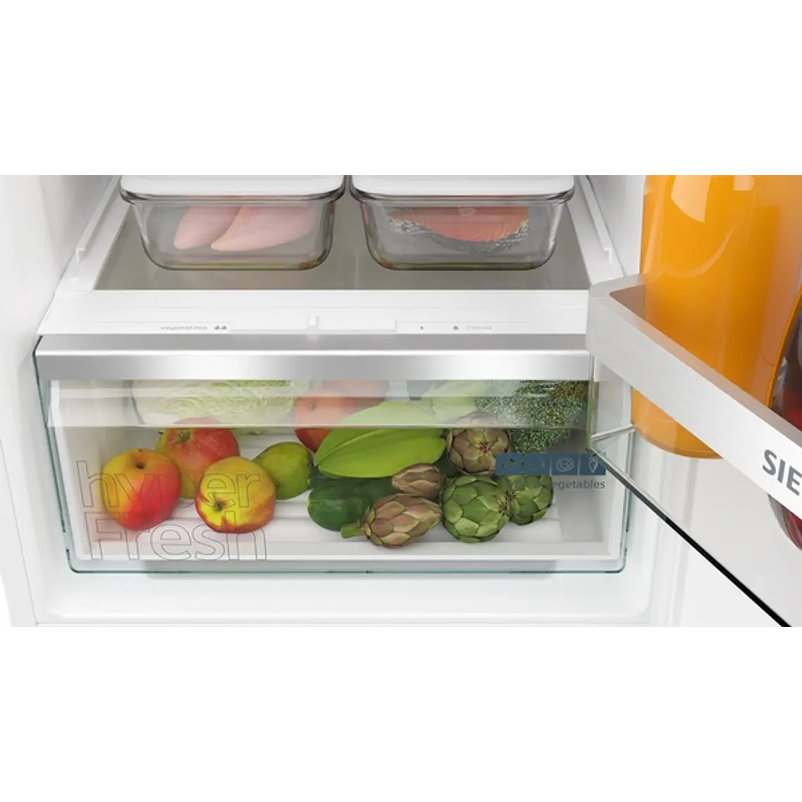 SIEMENS iQ300, Refrigerador combi integrable, 177.2 x 54.1 cm, Puerta deslizante 5