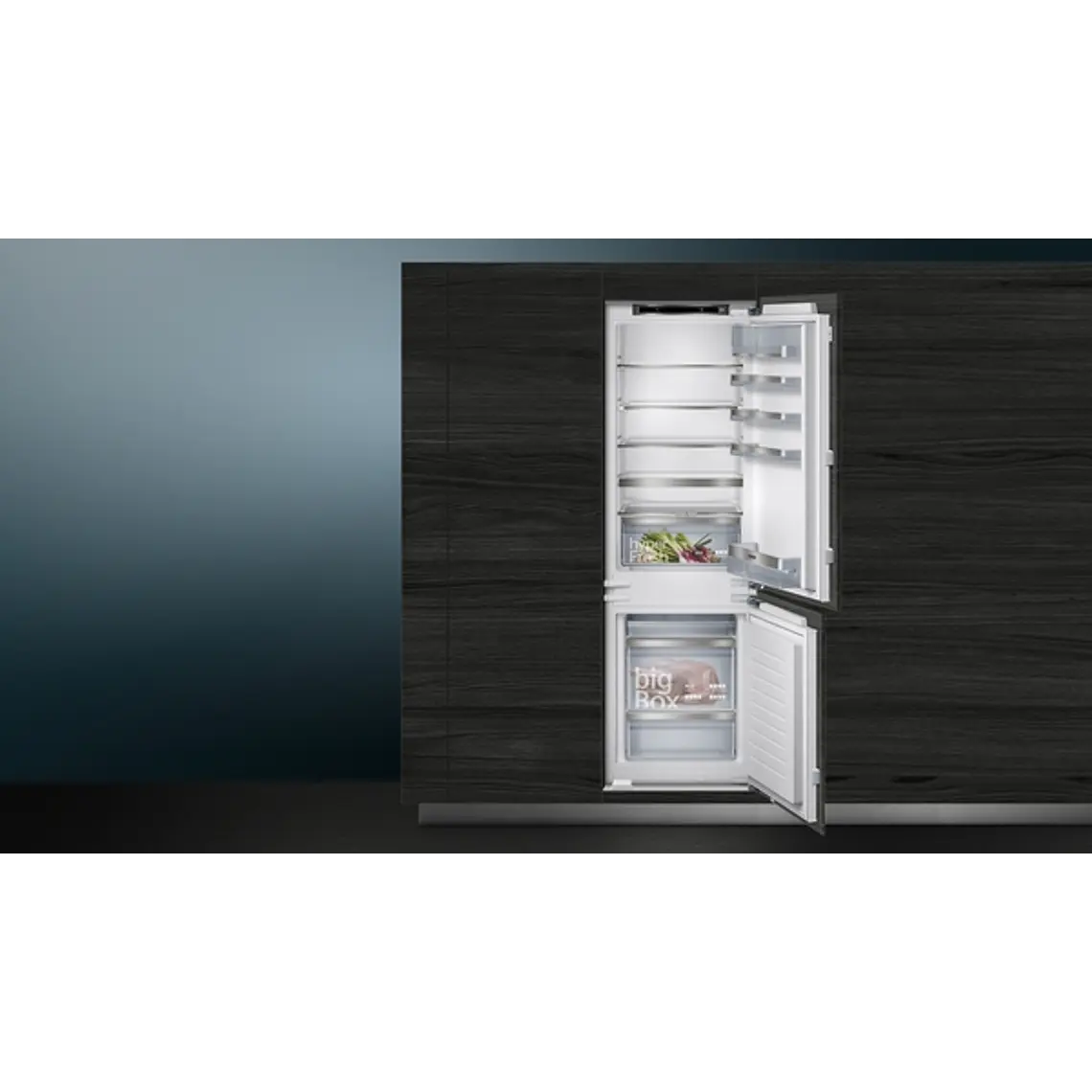 SIEMENS iQ500, Refrigerador combi integrable, 177.2 x 55.8 cm, Puerta fija 6