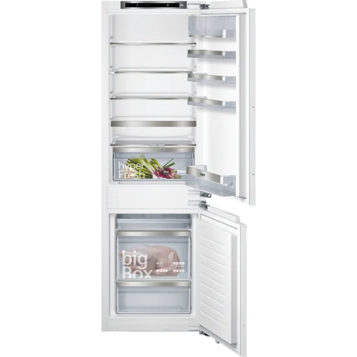 SIEMENS iQ500, Refrigerador combi integrable, 177.2 x 55.8 cm, Puerta fija 1