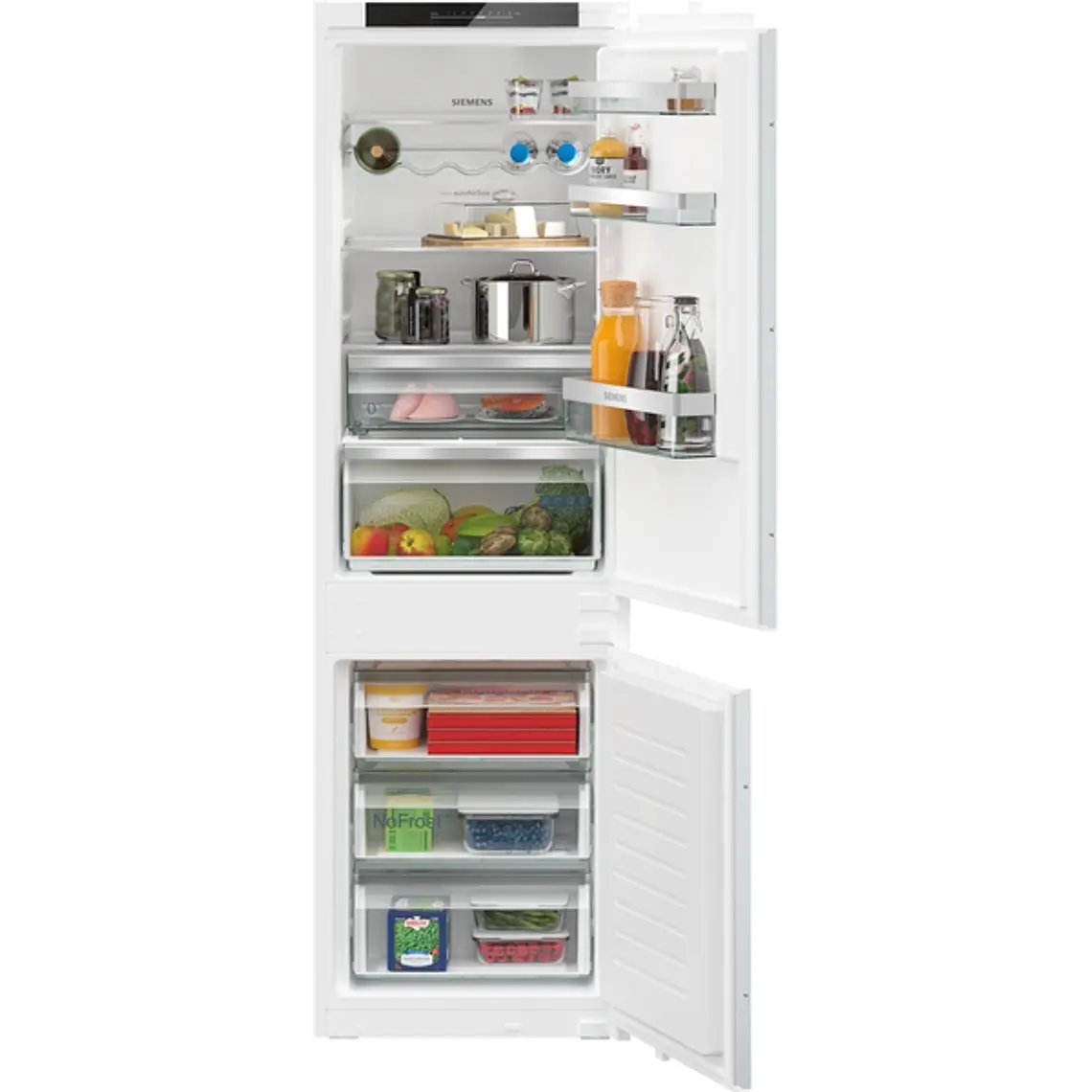 SIEMENS iQ300, Refrigerador combi integrable, 177.2 x 54.1 cm, Puerta deslizante 1