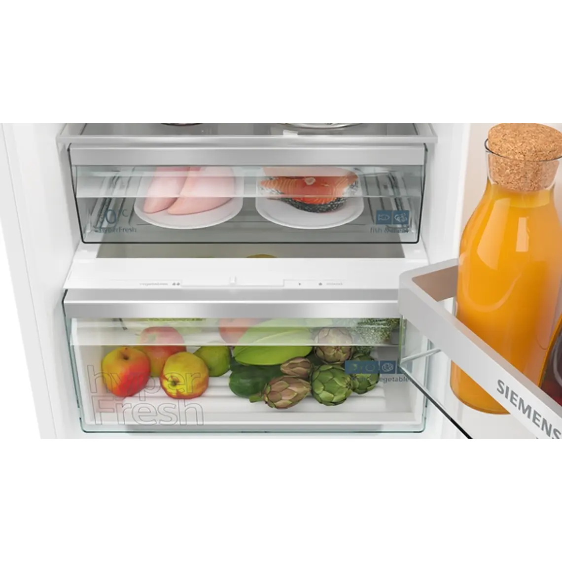 SIEMENS iQ300, Refrigerador combi integrable, 177.2 x 54.1 cm, Puerta deslizante 5