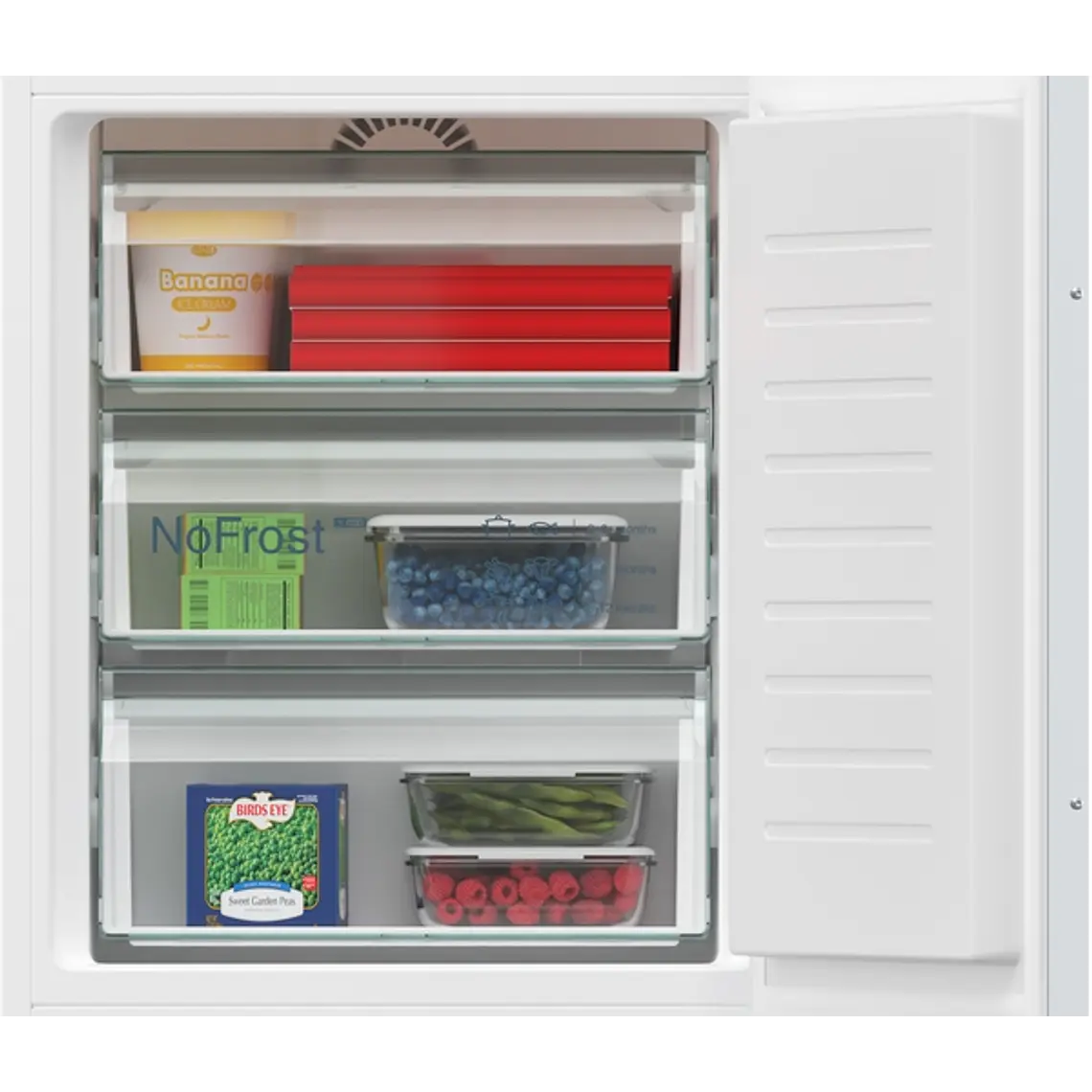 SIEMENS iQ300, Refrigerador combi integrable, 177.2 x 54.1 cm, Puerta fija 5