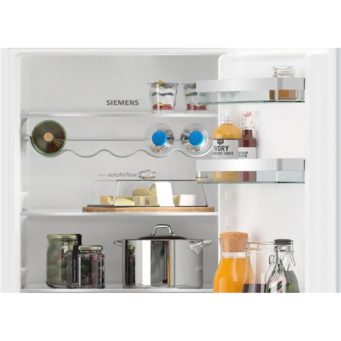 SIEMENS iQ300, Refrigerador combi integrable, 177.2 x 54.1 cm, Puerta fija 3