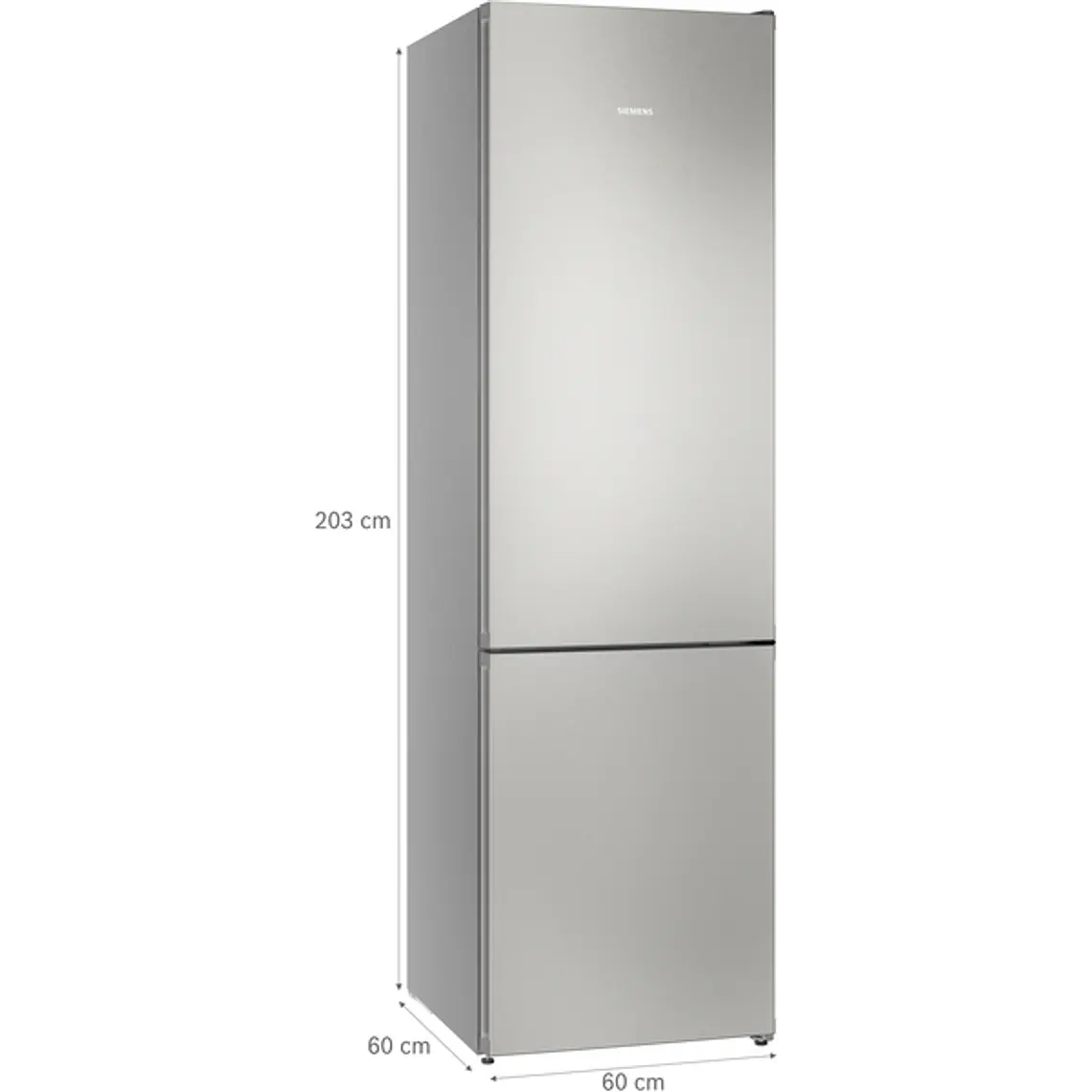 SIEMENS iQ300, Refrigerador combi de libre instalación, 203 x 60 cm, Acero inoxidable 10