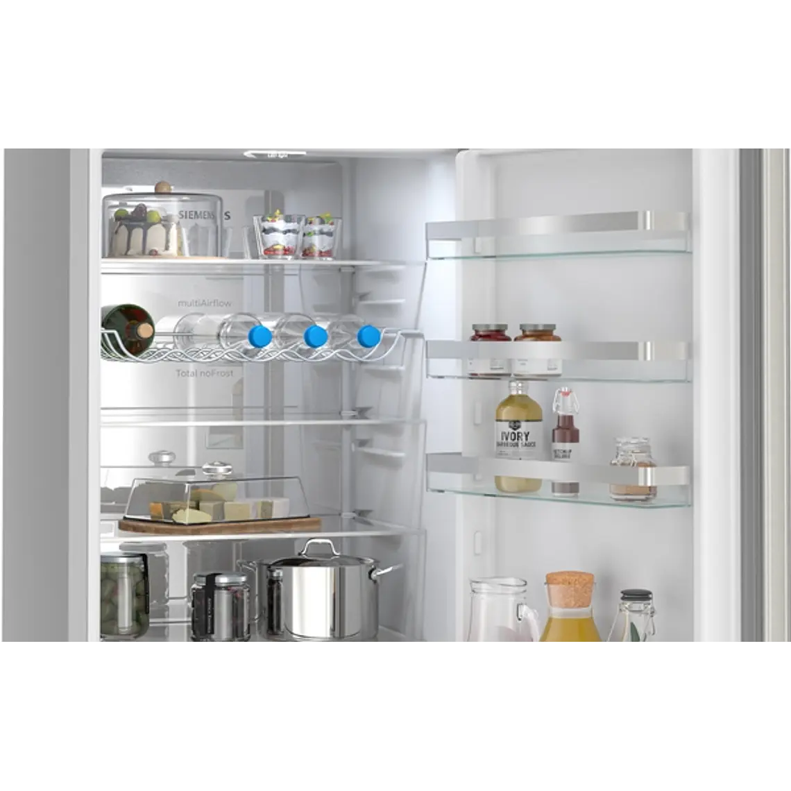 SIEMENS iQ300, Refrigerador combi de libre instalación, 203 x 60 cm, Acero inoxidable 6