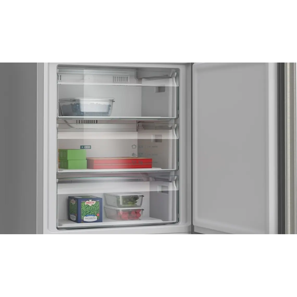 SIEMENS iQ300, Refrigerador combi de libre instalación, 203 x 70 cm, Acero inoxidable 8