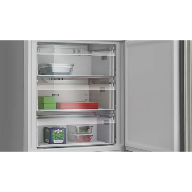 SIEMENS iQ300, Refrigerador combi de libre instalación, 203 x 70 cm, Acero inoxidable 8