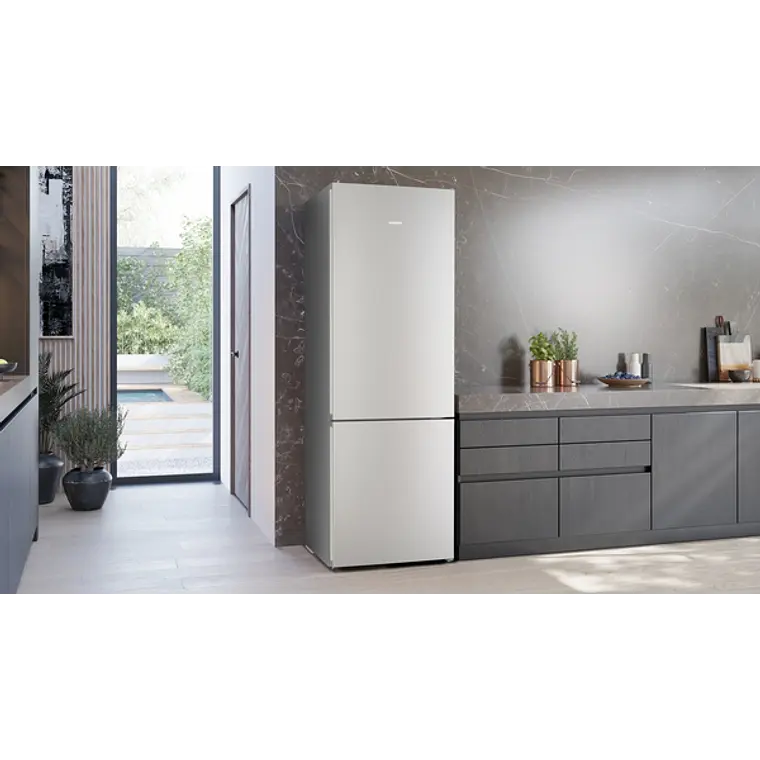 SIEMENS iQ300, Refrigerador combi de libre instalación, 203 x 70 cm, Acero inoxidable 3