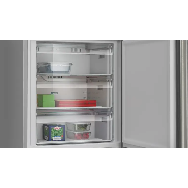 SIEMENS iQ300, Refrigerador combi de libre instalación, 203 x 70 cm, Acero inoxidable 7