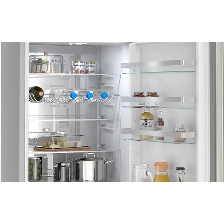 SIEMENS iQ300, Refrigerador combi de libre instalación, 203 x 60 cm, Acero inoxidable 3