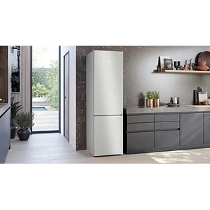 SIEMENS iQ300, Refrigerador combi de libre instalación, 203 x 60 cm, Acero inoxidable