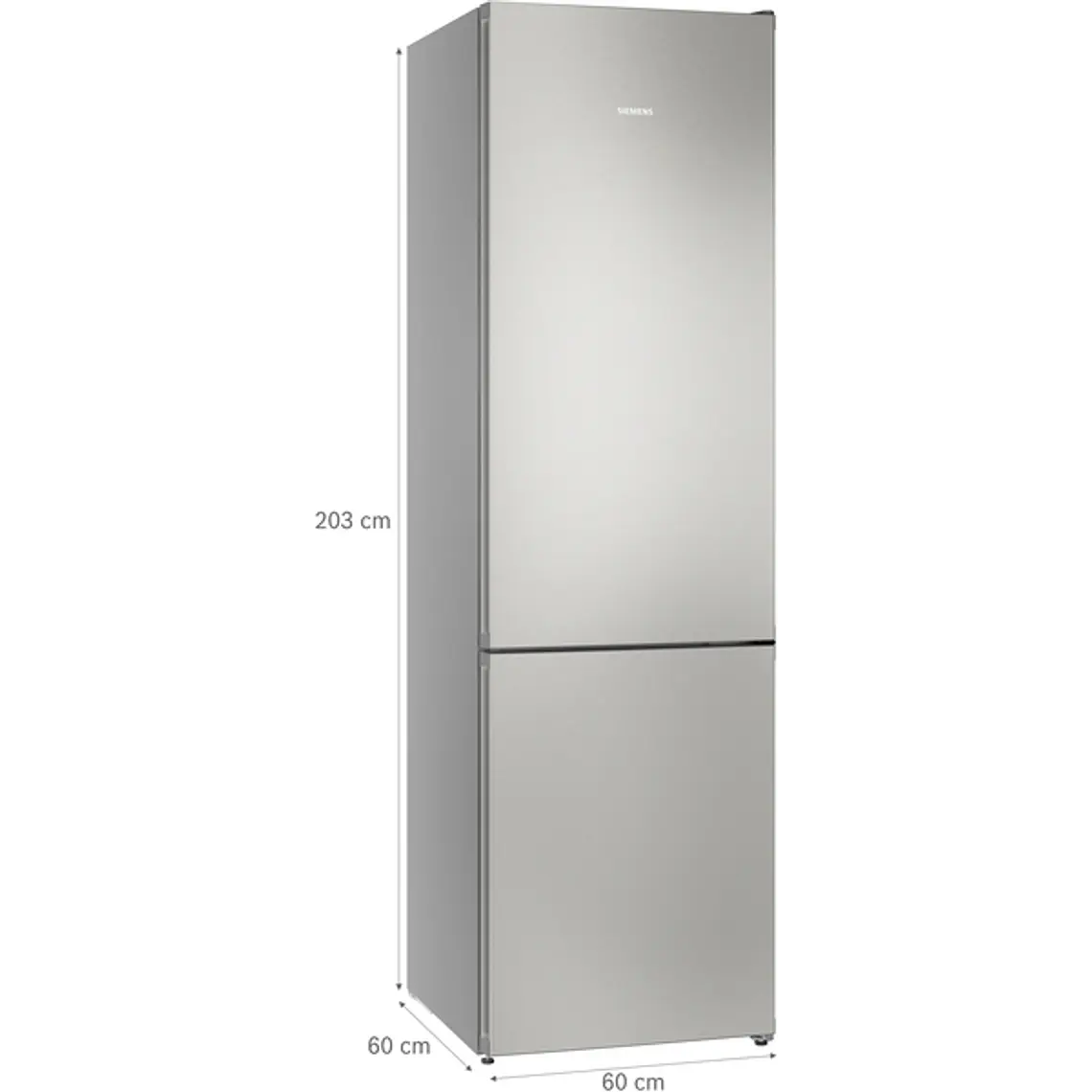 SIEMENS iQ300, Refrigerador combi de libre instalación, 203 x 60 cm, Acero inoxidable 8