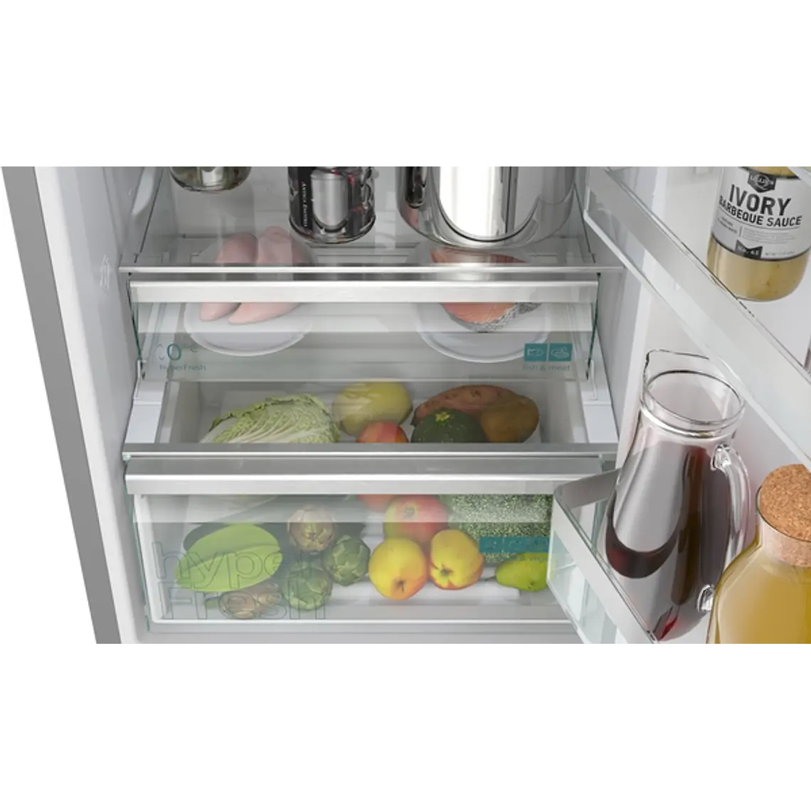 SIEMENS iQ300, Refrigerador combi de libre instalación, 203 x 60 cm, Acero inoxidable 8