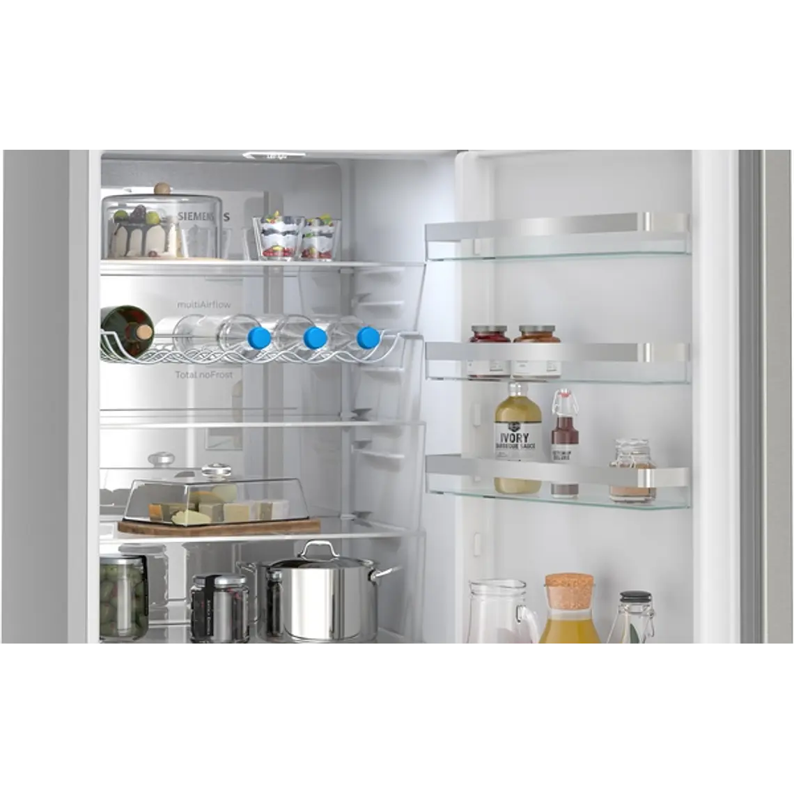 SIEMENS iQ300, Refrigerador combi de libre instalación, 203 x 60 cm, Acero inoxidable 6