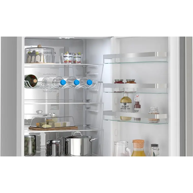 SIEMENS iQ300, Refrigerador combi de libre instalación, 203 x 60 cm, Acero inoxidable 6