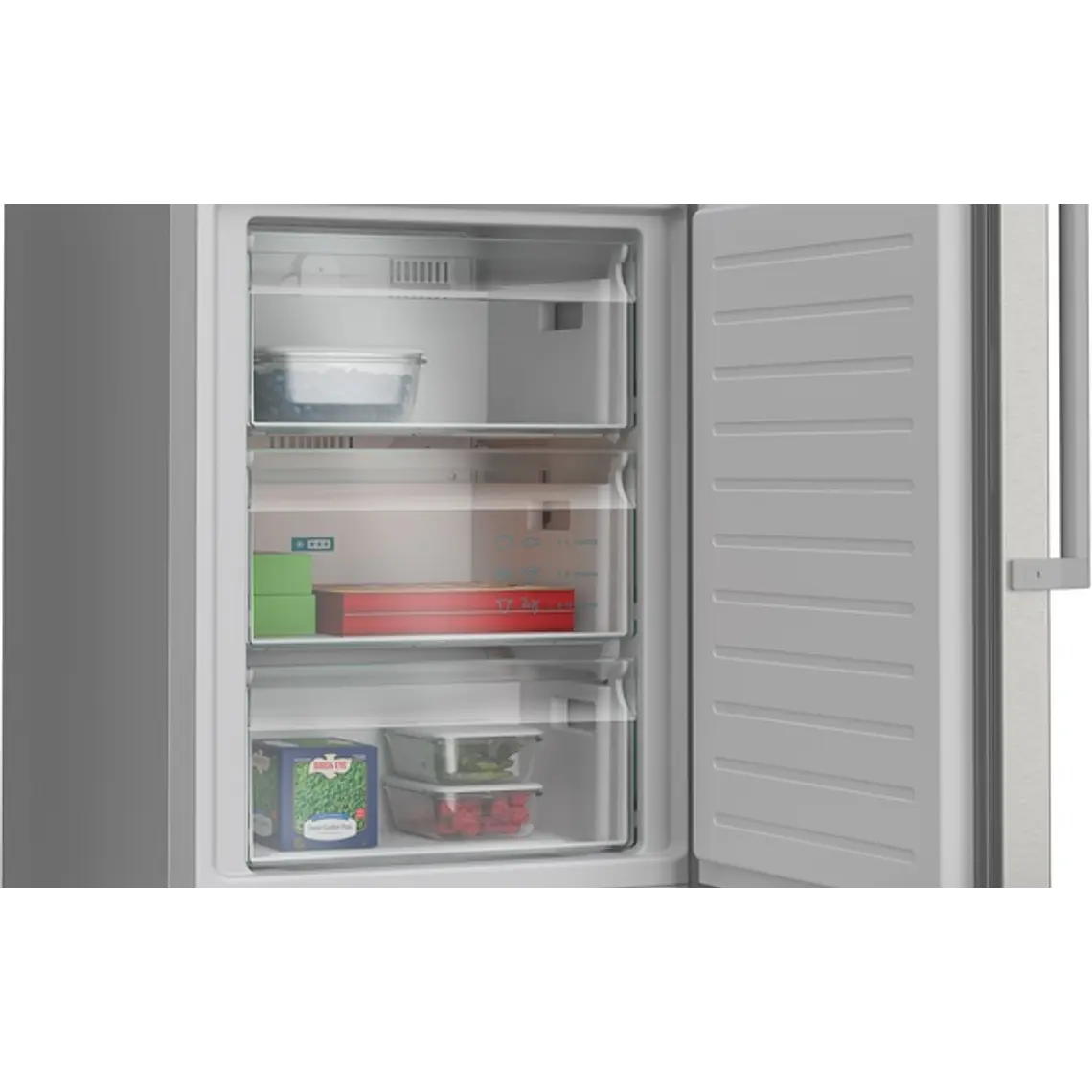 SIEMENS iQ300, Refrigerador combi de libre instalación, 203 x 60 cm, Acero inoxidable 7