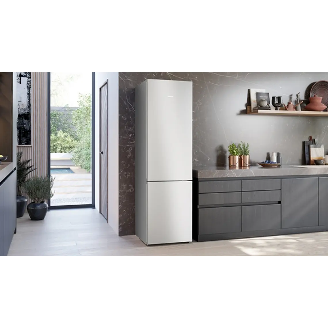 SIEMENS iQ300, Refrigerador combi de libre instalación, 203 x 60 cm, Acero inoxidable 3