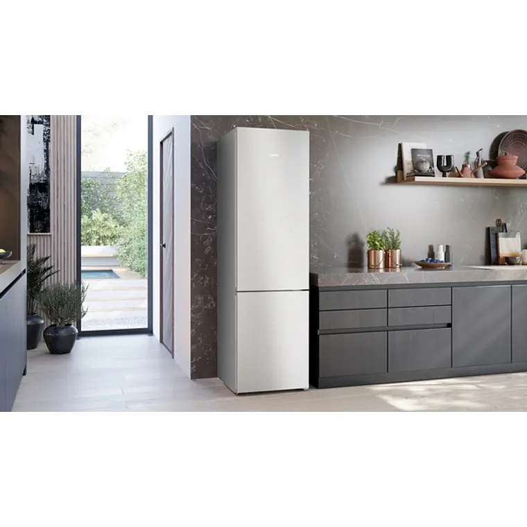 SIEMENS iQ300, Refrigerador combi de libre instalación, 203 x 60 cm, Acero inoxidable 3