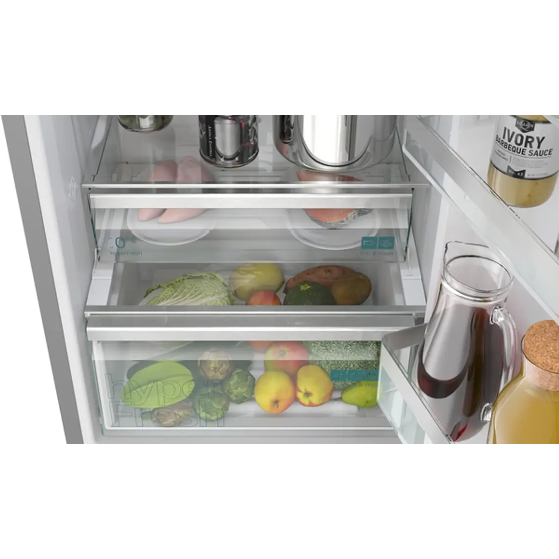 SIEMENS iQ300, Refrigerador combi de libre instalación, 203 x 60 cm, Acero inoxidable 6