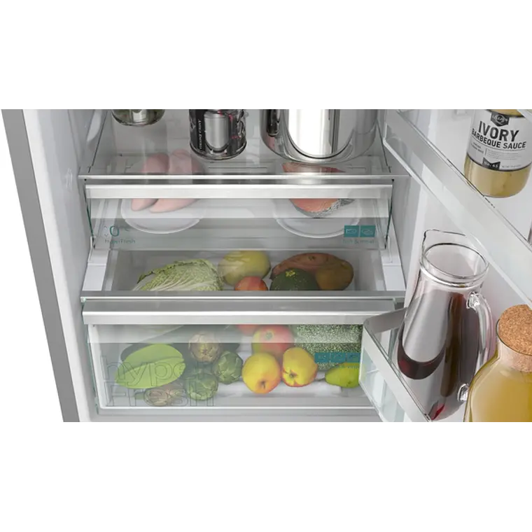 SIEMENS iQ300, Refrigerador combi de libre instalación, 203 x 60 cm, Acero inoxidable 6