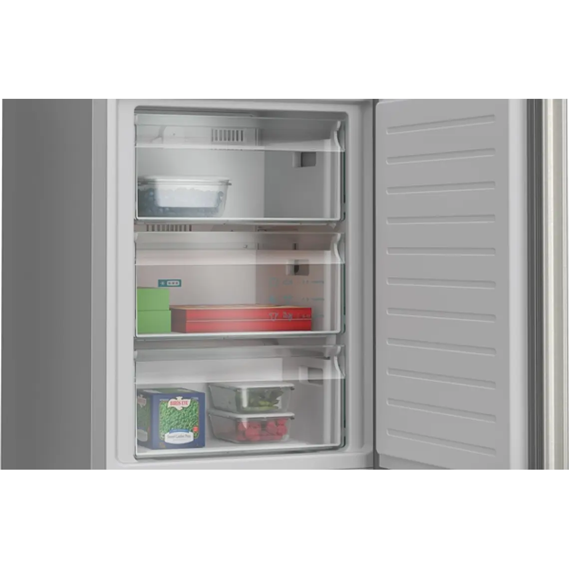 SIEMENS iQ300, Refrigerador combi de libre instalación, 203 x 60 cm, Acero inoxidable 9