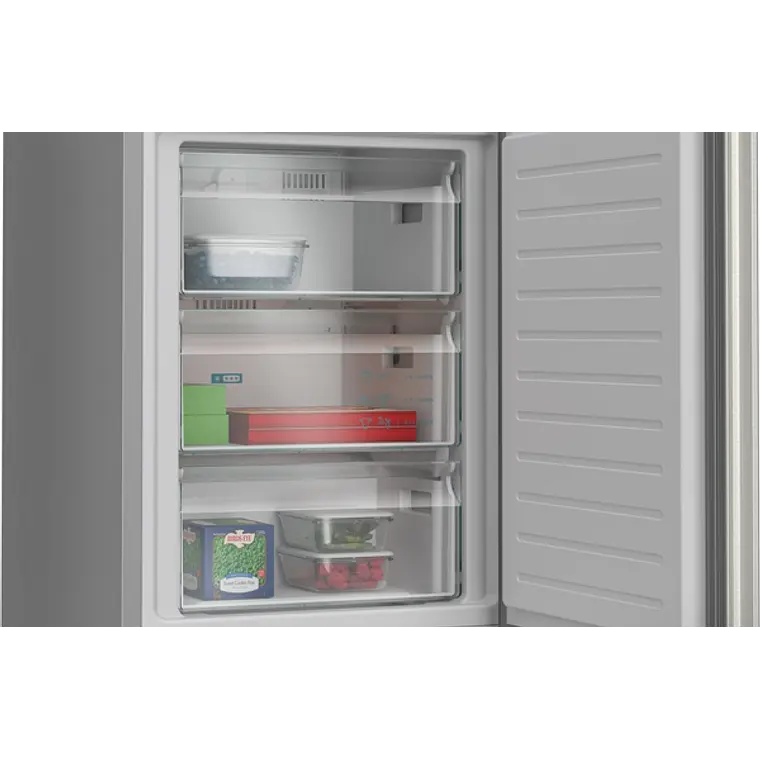 SIEMENS iQ300, Refrigerador combi de libre instalación, 203 x 60 cm, Acero inoxidable 9