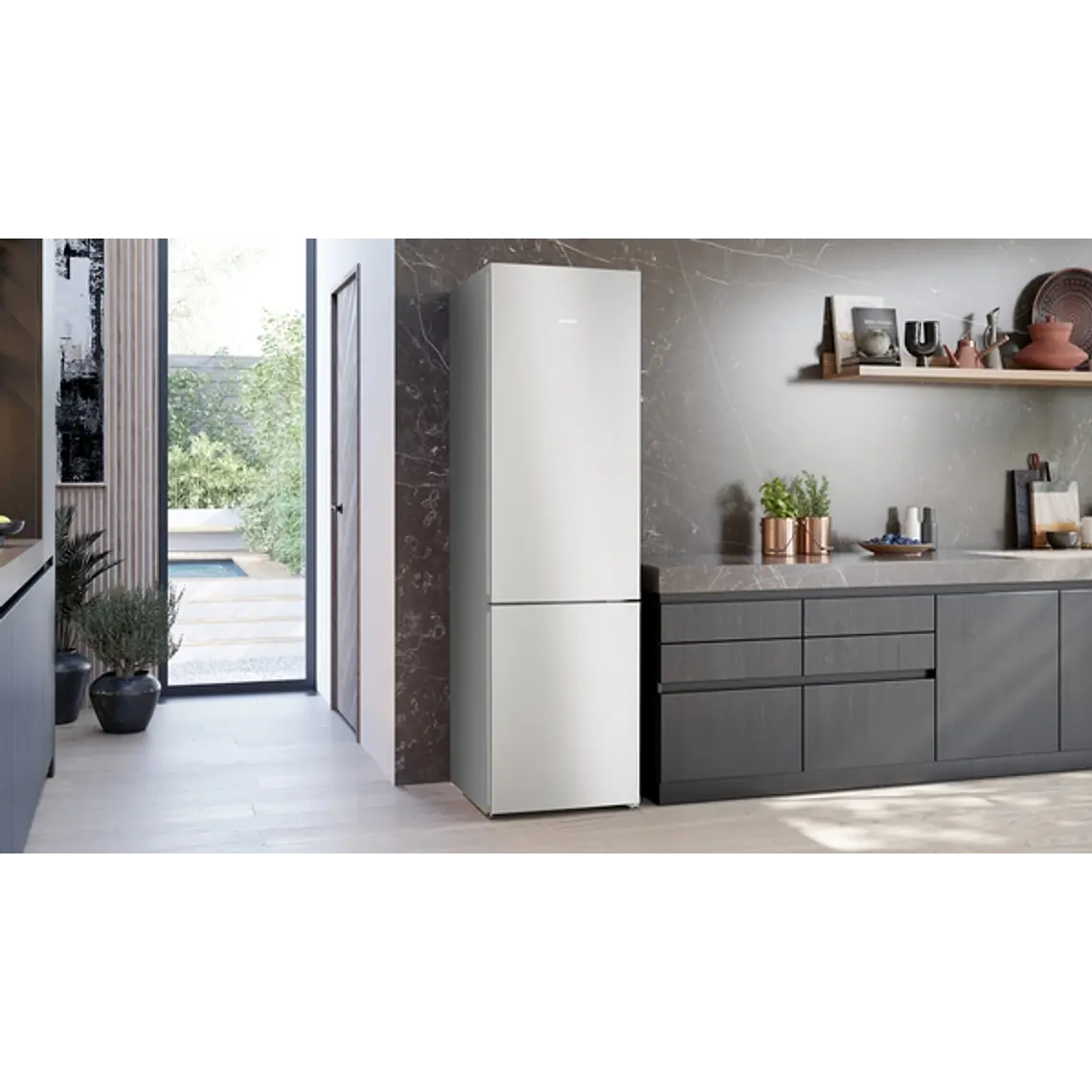 SIEMENS iQ300, Refrigerador combi de libre instalación, 203 x 60 cm, Acero inoxidable 3