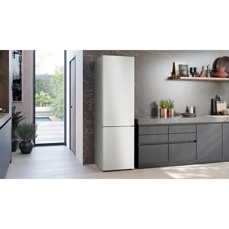 SIEMENS iQ300, Refrigerador combi de libre instalación, 203 x 60 cm, Acero inoxidable 3