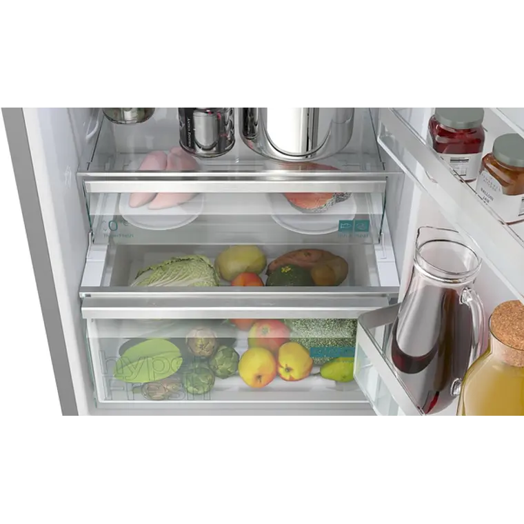 SIEMENS iQ300, Refrigerador combi de libre instalación, 186 x 60 cm, Acero inoxidable 6