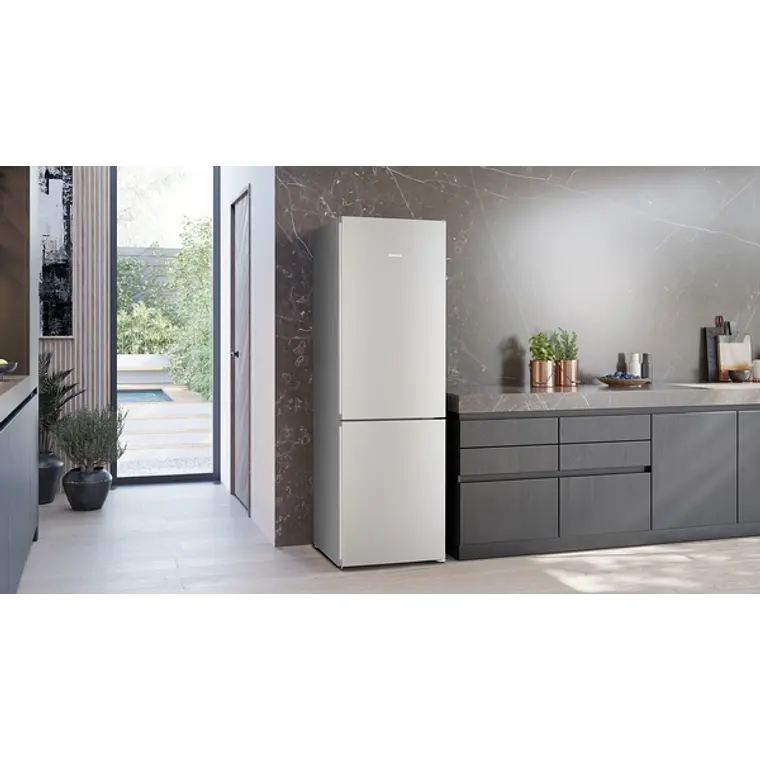 SIEMENS iQ300, Refrigerador combi de libre instalación, 186 x 60 cm, Acero inoxidable 3