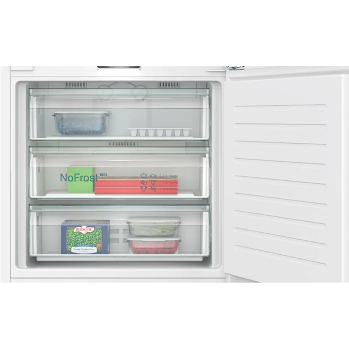 SIEMENS iQ500, Refrigerador combi integrable, 193.5 x 70.8 cm, Cierre SoftClose con puerta fija 6