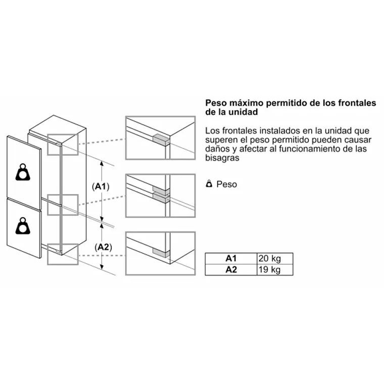 SIEMENS iQ500, Refrigerador combi integrable, 193.5 x 70.8 cm, Cierre SoftClose con puerta fija 20