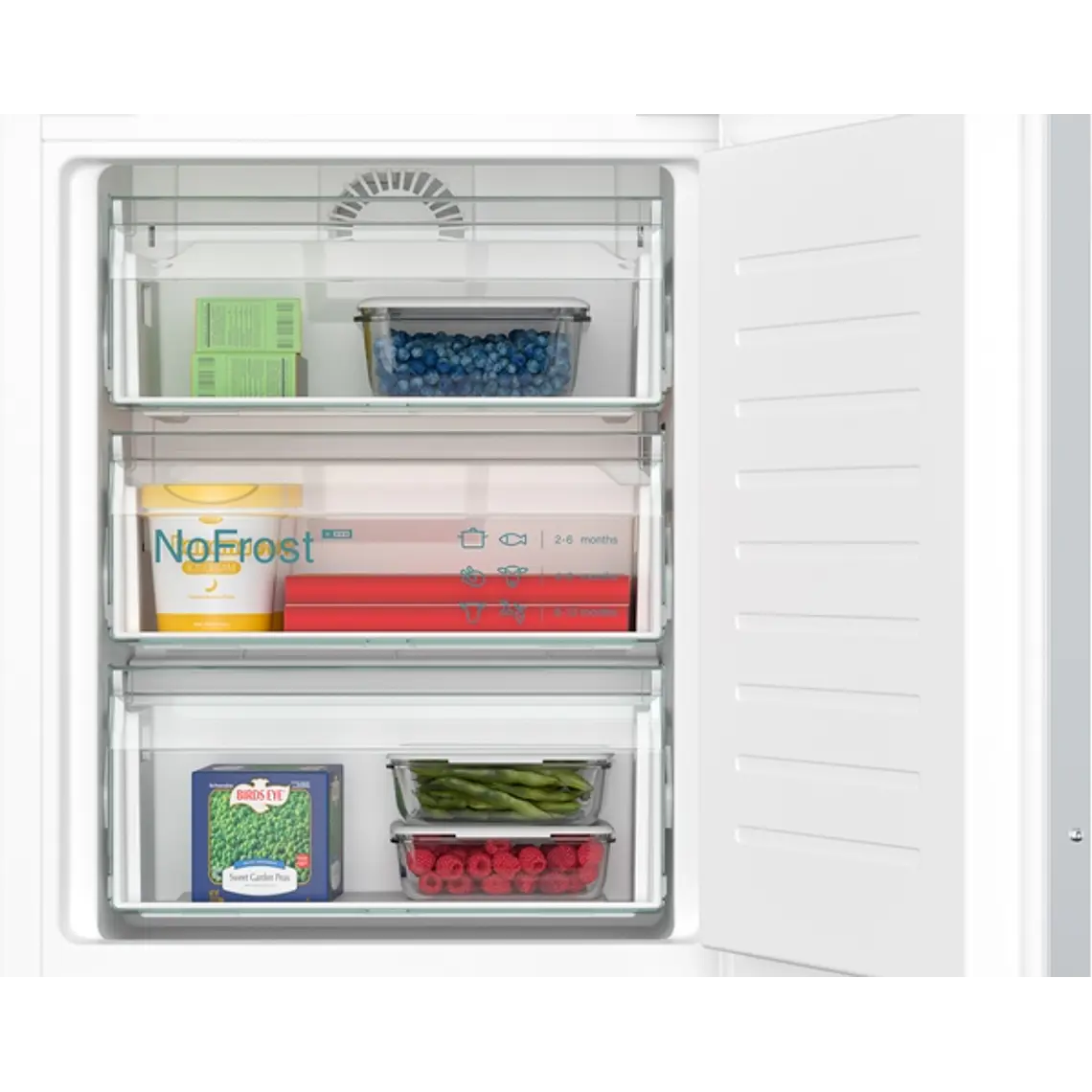 SIEMENS iQ500, Refrigerador combi integrable, 177.2 x 55.8 cm, Cierre SoftClose con puerta fija 6