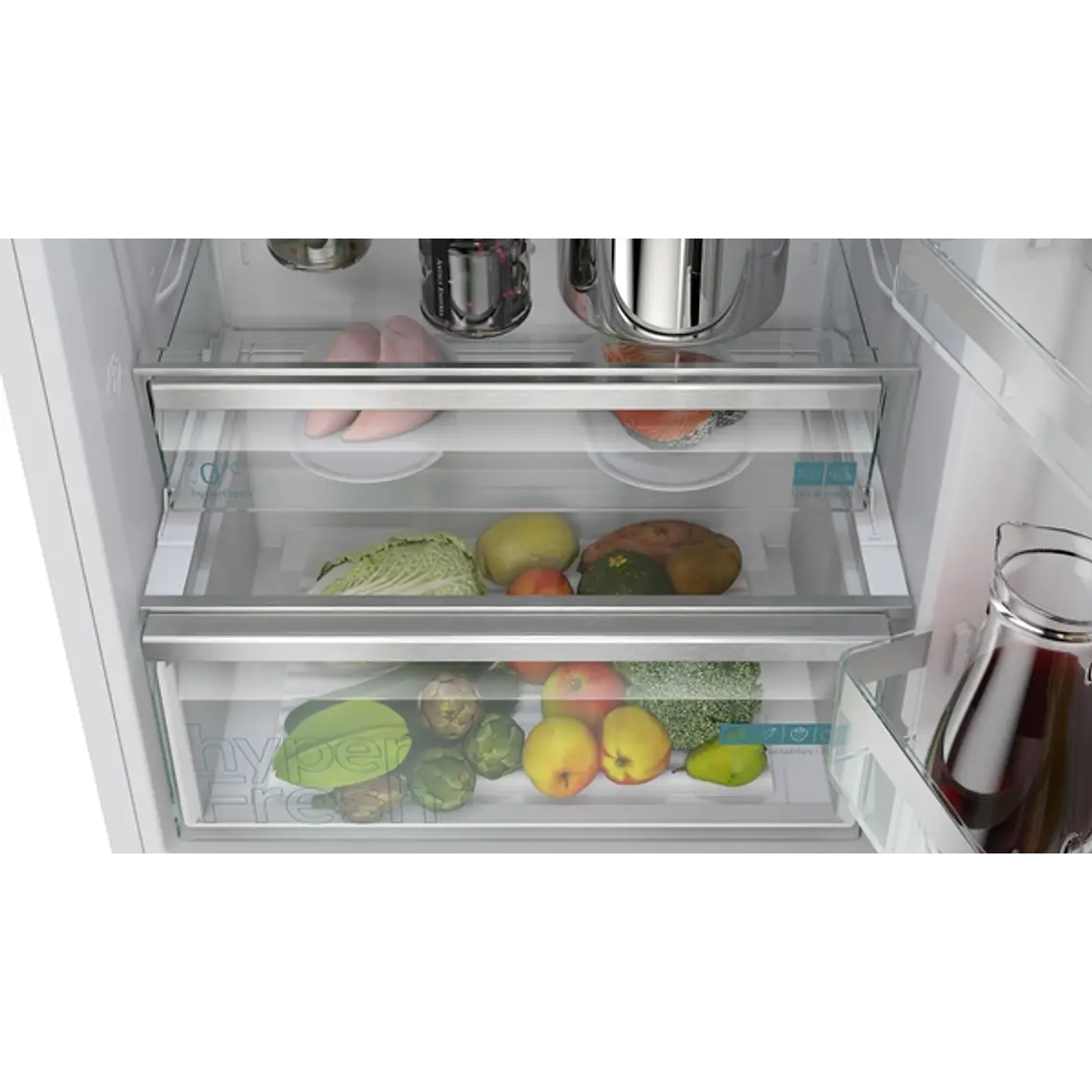 SIEMENS iQ300, Refrigerador combi de libre instalación, 203 x 70 cm, Blanco, Total noFrost 6