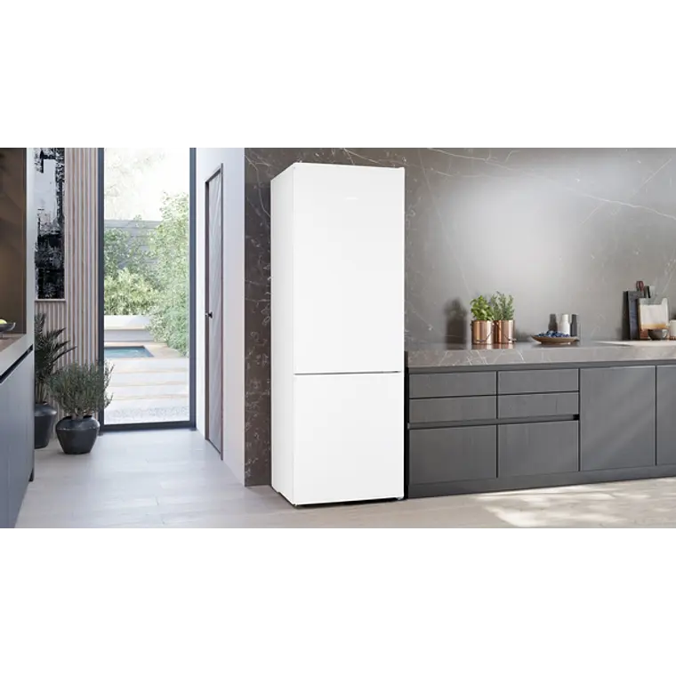 SIEMENS iQ300, Refrigerador combi de libre instalación, 203 x 70 cm, Blanco, Total noFrost 3