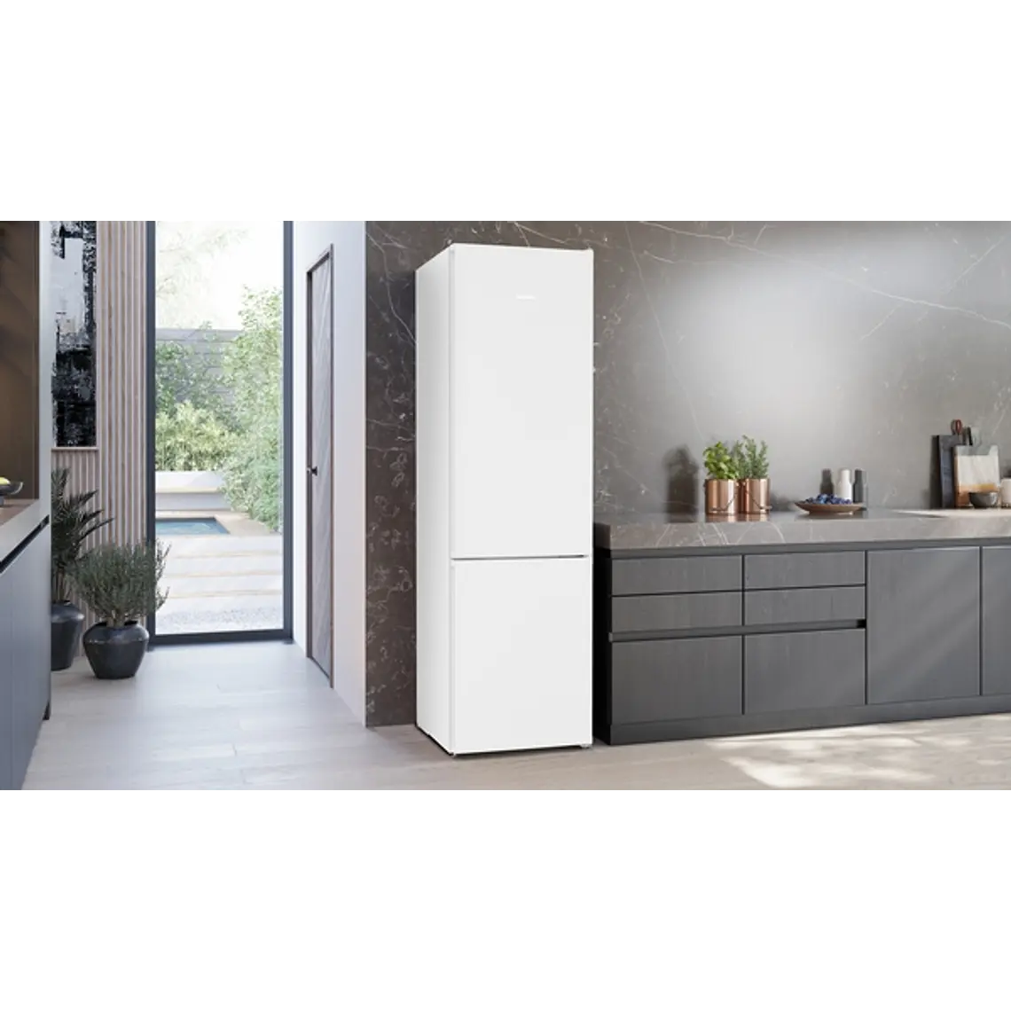 SIEMENS iQ300, Refrigerador combi de libre instalación, 203 x 60 cm, Blanco, Total noFrost 2
