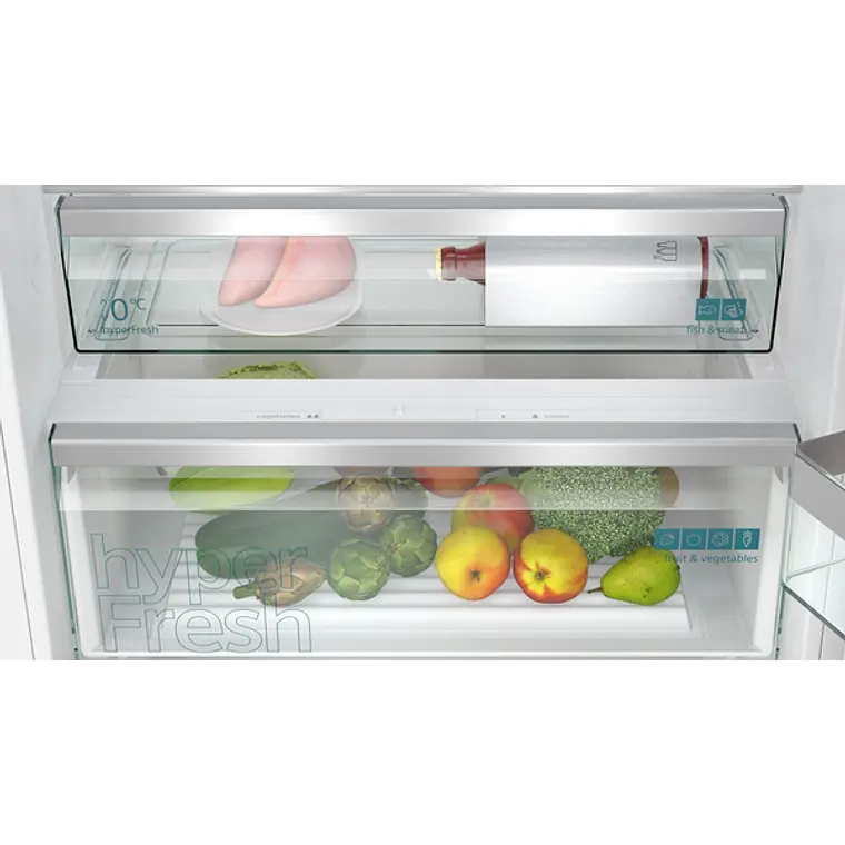 SIEMENS iQ500, Refrigerador combi integrable, 193.5 x 70.8 cm, Cierre SoftClose con puerta fija 5