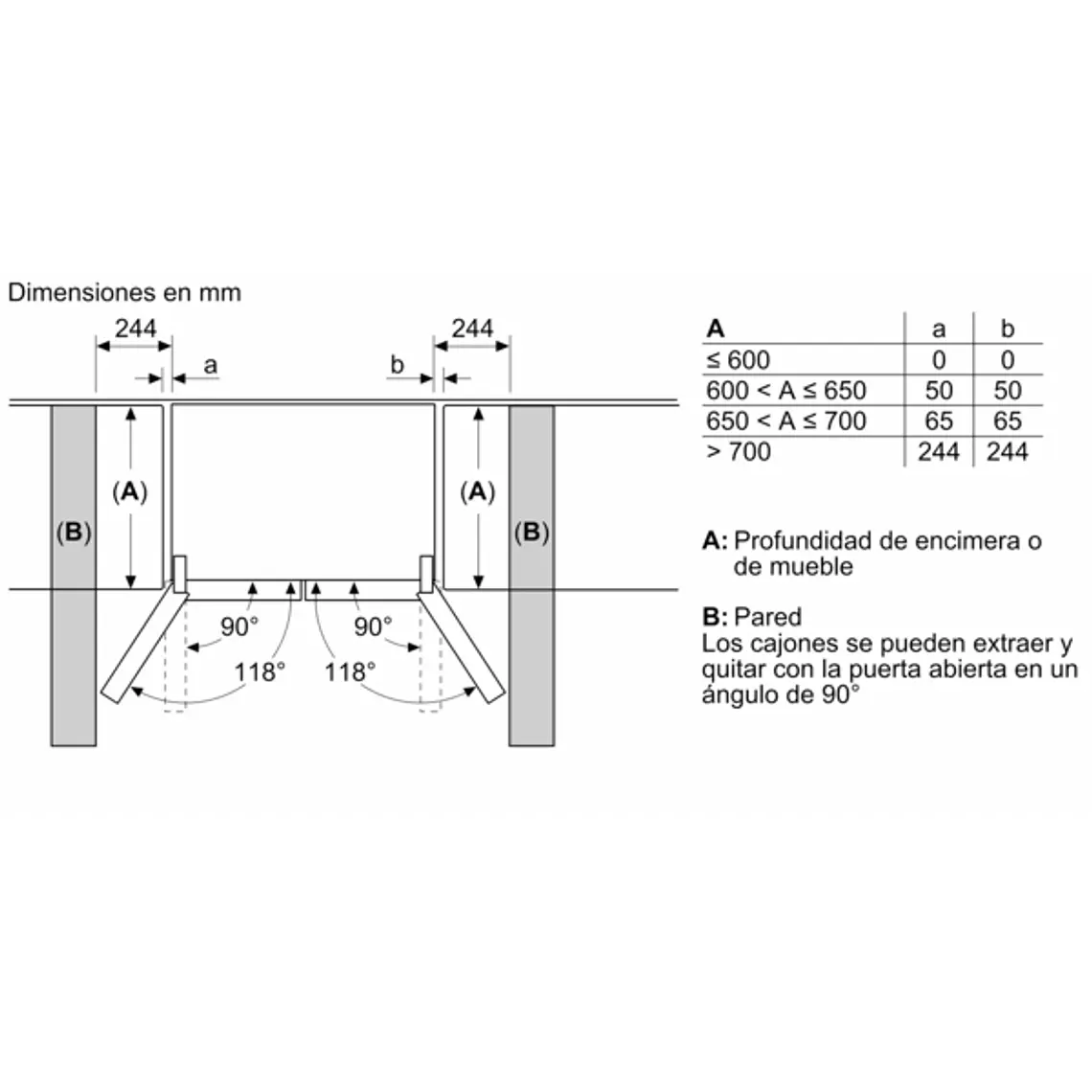 SIEMENS iQ700, Refrigerador French Door con puertas de cristal, 183 x 90.5 cm, Negro, Total noFrost 15