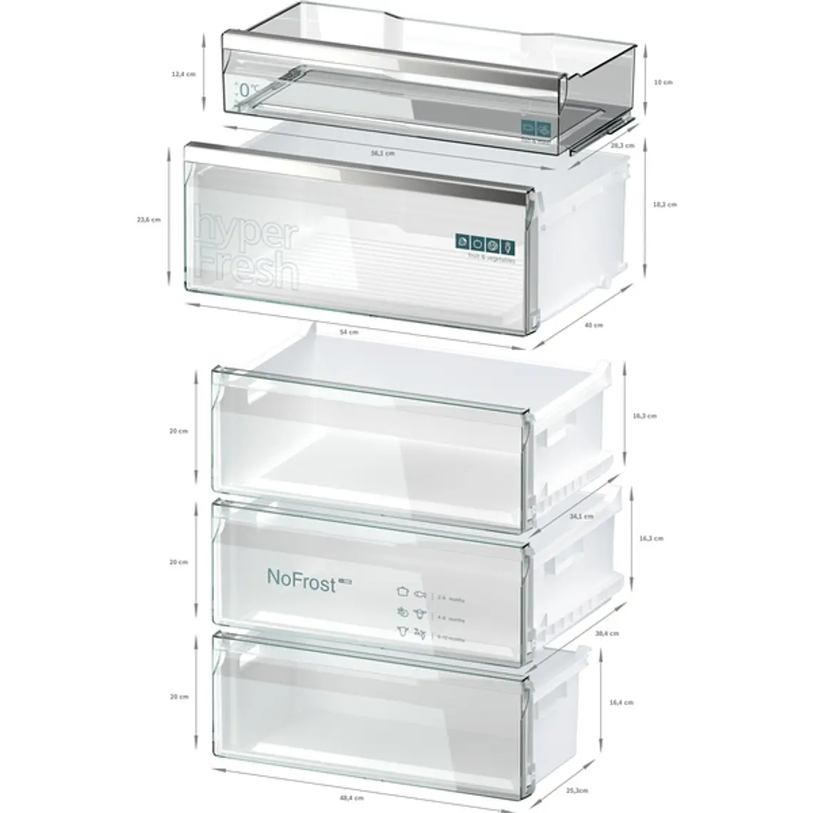 SIEMENS iQ700, Refrigerador combi de libre instalación, Acabado en cristal, 203 x 70 cm, Negro mate satinado, Total noFrost 7