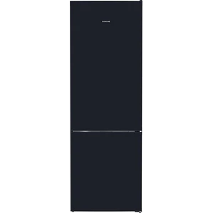 SIEMENS iQ700, Refrigerador combi de libre instalación, Acabado en cristal, 203 x 70 cm, Negro mate satinado, Total noFrost