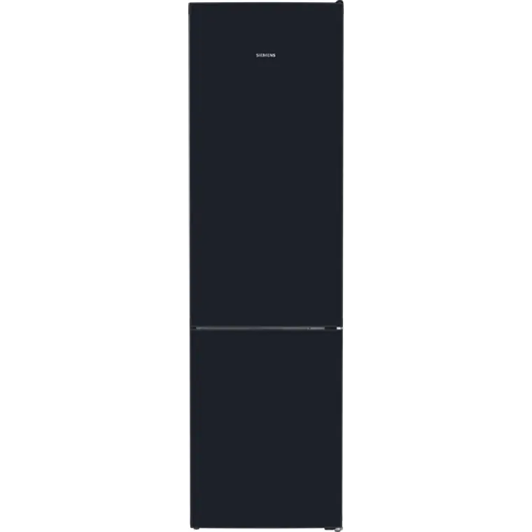 SIEMENS iQ700, Refrigerador combi de libre instalación, Acabado en cristal, 203 x 60 cm, Total noFrost, Negro mate satinado 1